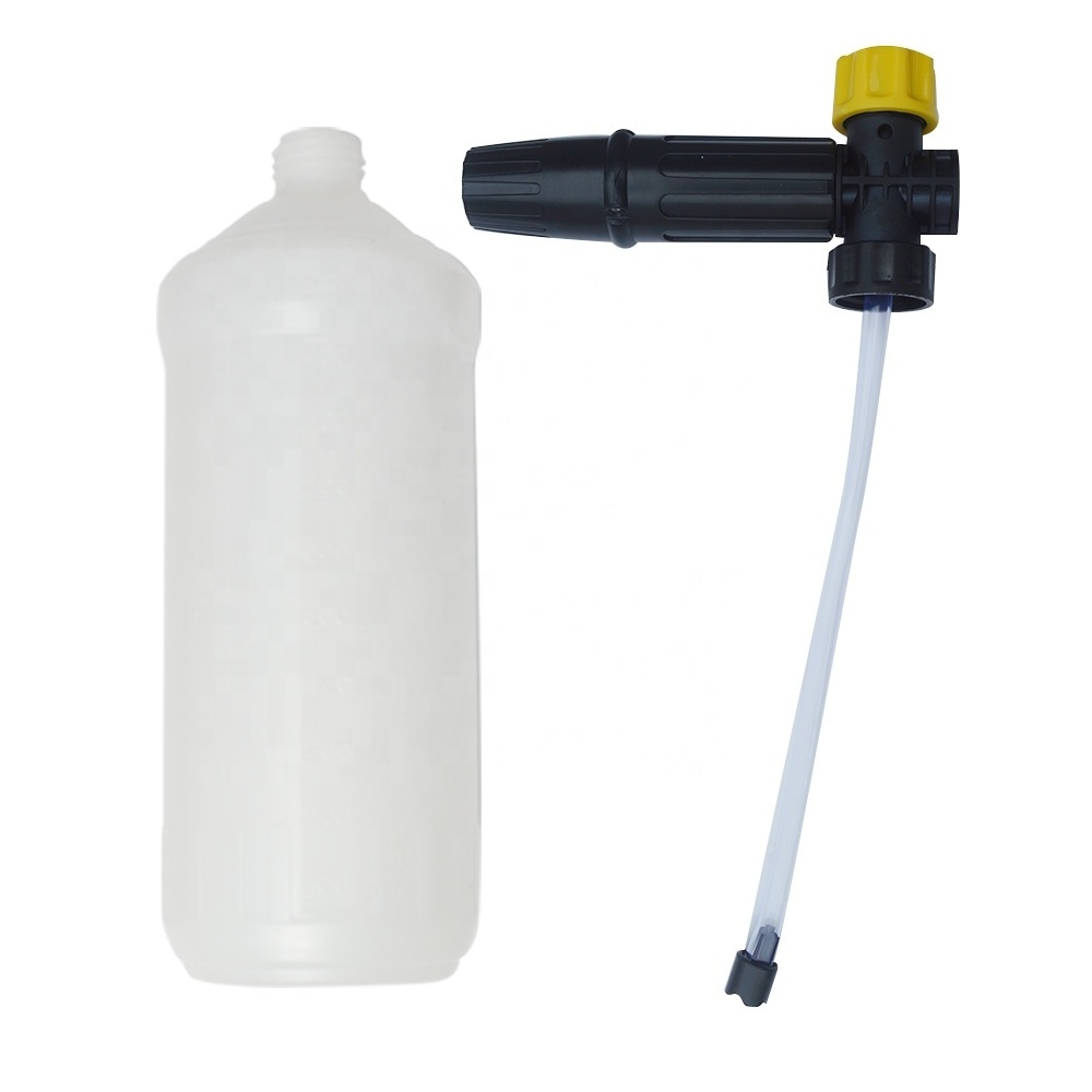 High Pressure Washer Power Washer Plastic DIY Foam Cannon Snow Foam Lance Foam Nozzle Soap Gun Lance with 1L Soap Bottle