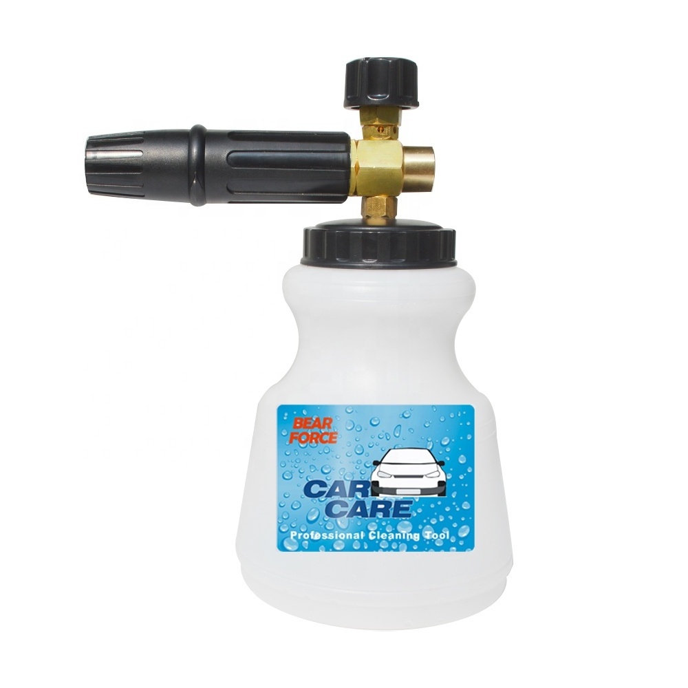 Pressure Washer Foam Cannon High Pressure Soap Foamer Car Washer Snow Foam Lance with Big Mouth Semi-Clear Bottle