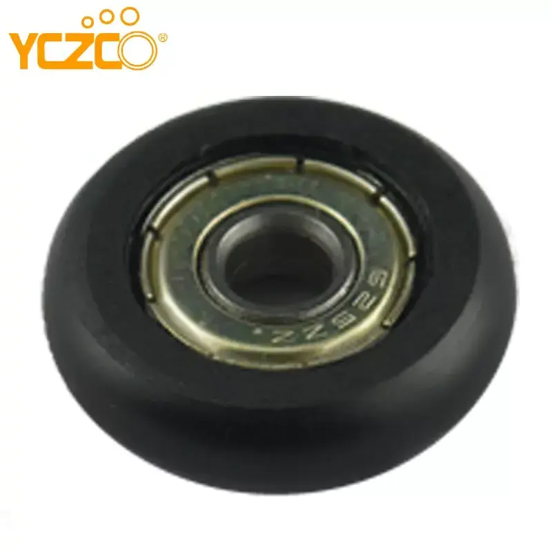 YCZCO Rubber Pulley Wheels With Bearings sliding wardrobe Rubber Ball Bearing Drawer Rollers 625 Rubber Sliding Folding Door