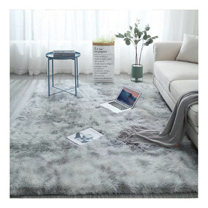 Wholesale Factory Supply Luxury Modern Tie Dye Faux Fur Fluffy Shaggy Carpets and Area Rugs Living Room Bedroom Tapete