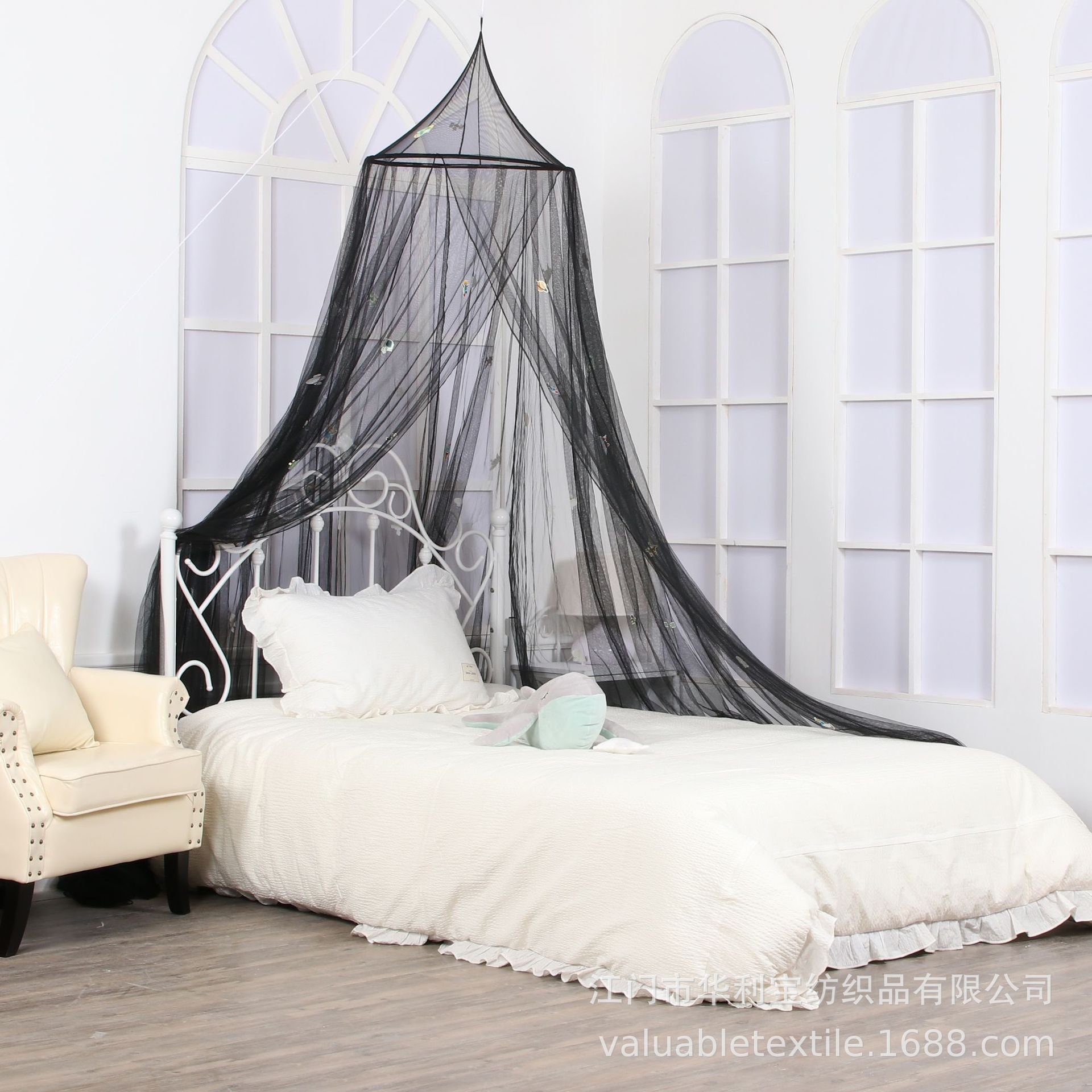 Bed Canopy Hanging Mosquito Net for Baby Crib Kids Lace Round Dome Fairy Netting Playing Tent Room Decoration for Girls