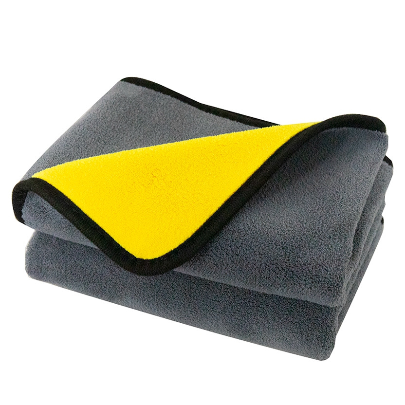 Household Gray wash detailing product korea absorvente microfiber dry car care cleaning cloth 800gsm coral fleece towels for car