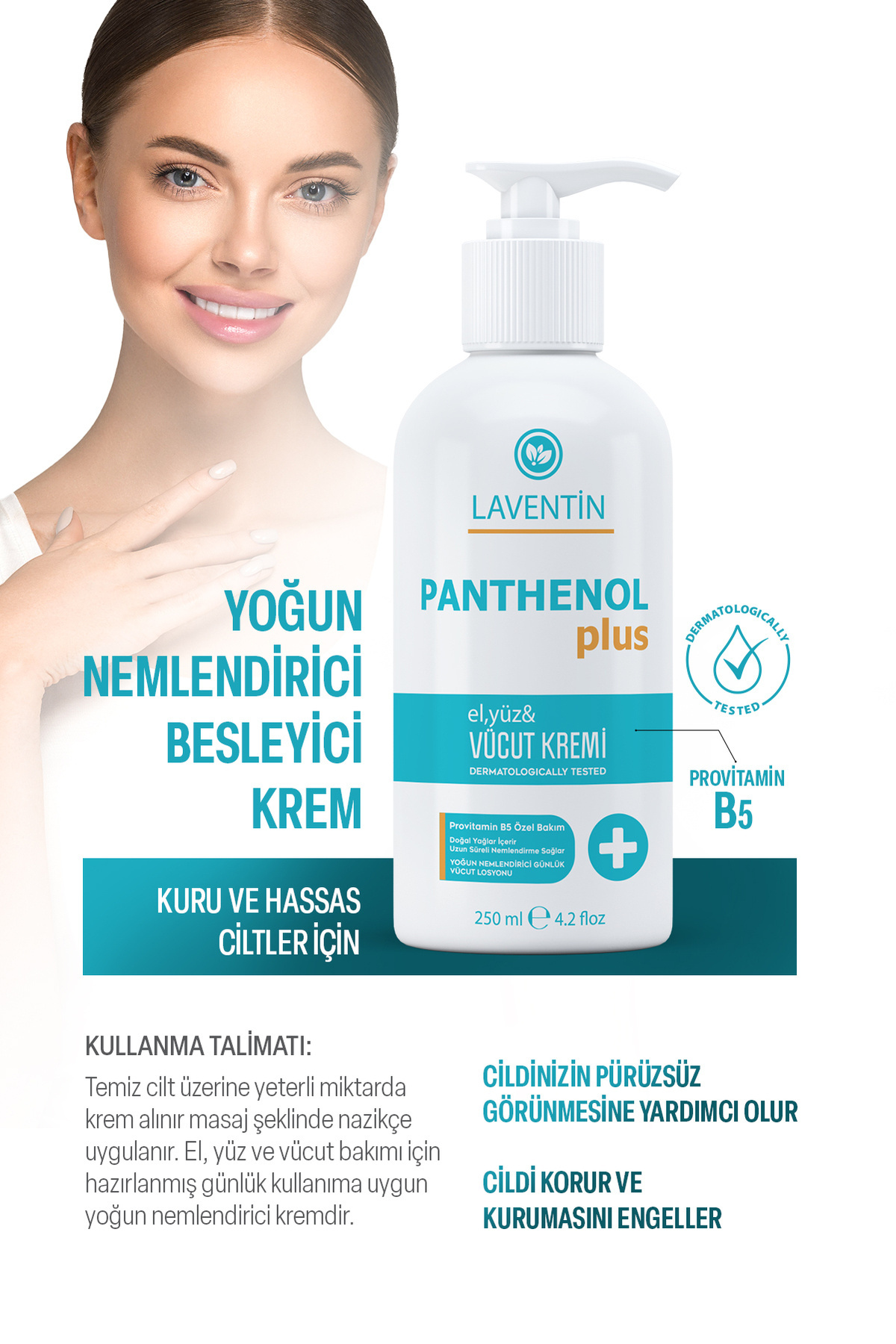 Panthenol Plus Nourishing Hand Face And Body Cream Dry And Sensitive Skin Solution Intense Moisturizing Formula