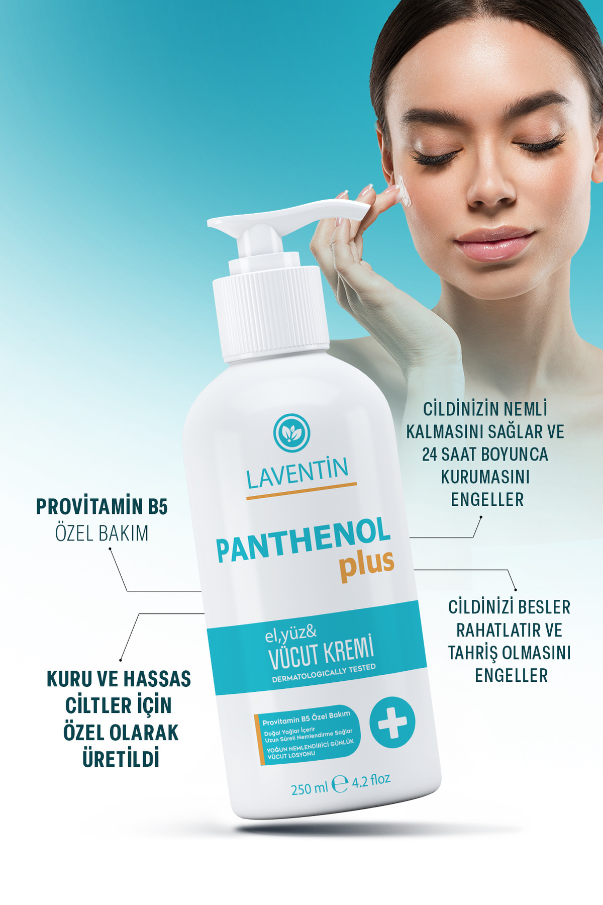 Panthenol Plus Nourishing Hand Face And Body Cream Dry And Sensitive Skin Solution Intense Moisturizing Formula