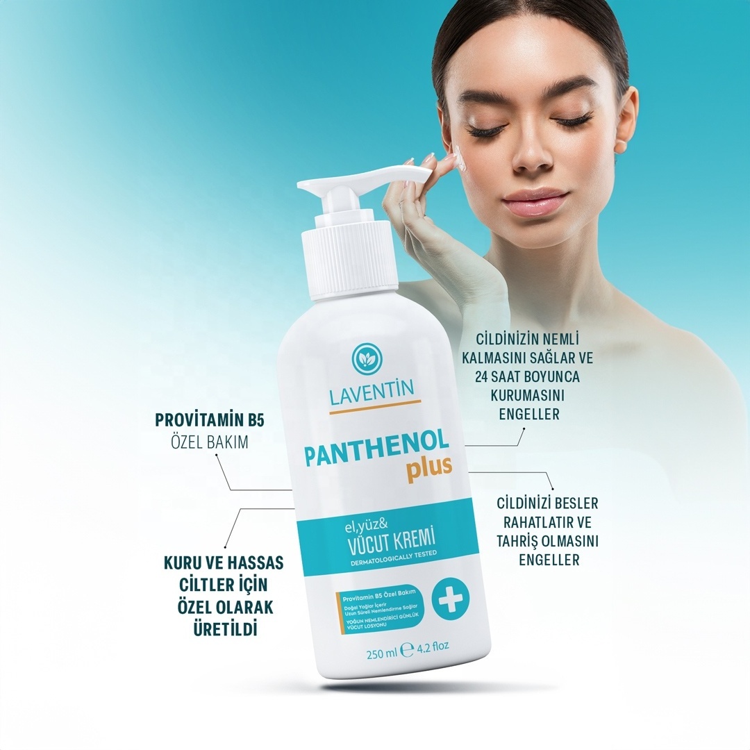 Hydrating Panthenol Plus Cream for Hands, Face, and Body - Ultimate Moisture Solution for Dry and Sensitive Skin