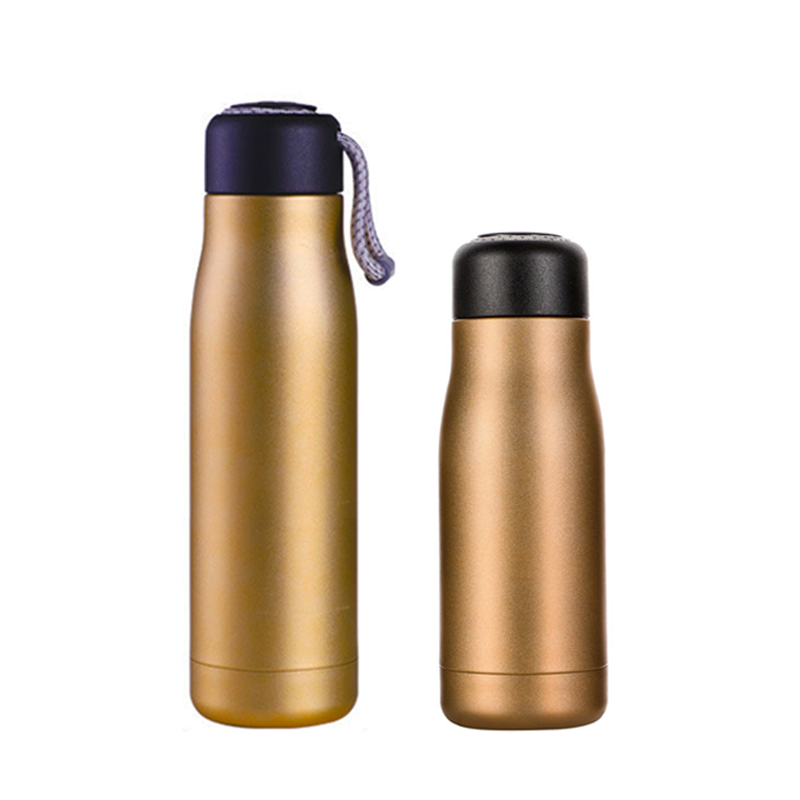 New design portable wide mouth double wall stainless steel water bottle flask travel tea infuser