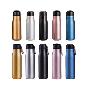 New design portable wide mouth double wall stainless steel water bottle flask travel tea infuser