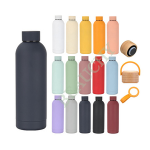 2023 Beauchy Hot Sale Gym Small Mouth 304 stainless steel outdoor matte water bottle 500ML sports cup rubber paint water bottles