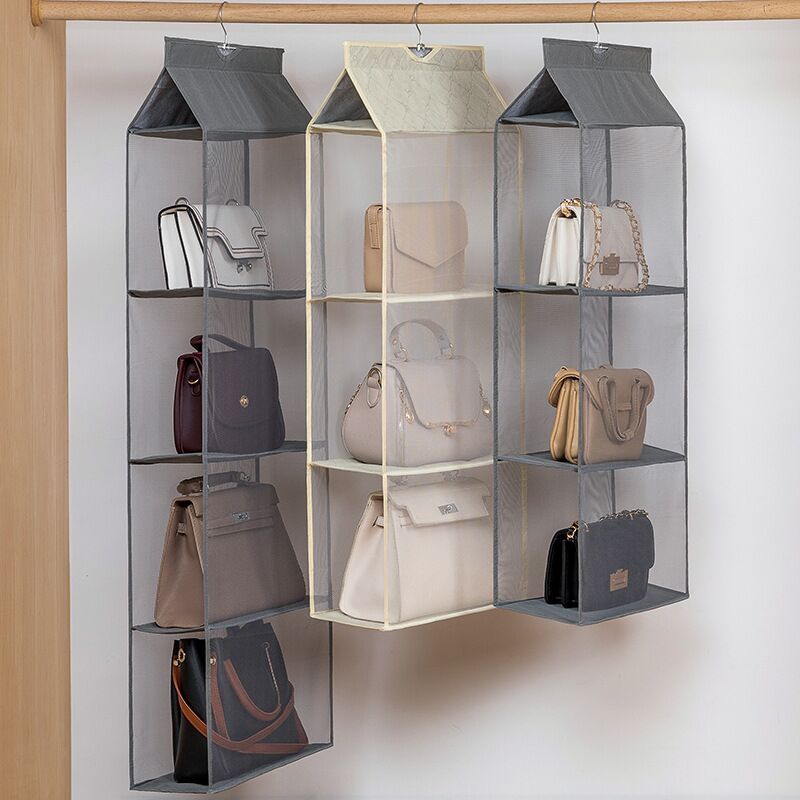 Advanced Non-woven Fabric Hanging Wardrobe Storage Hanging Storage with 2 Shelves Wardrobe Closet Organiser