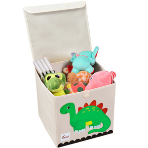 Cube Cartoon Animal Toy Storage Box Folding Storage Bins Wardrobe Drawer Organizer Clothes Storage Basket Kids Toys Organizer