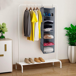 Hanging Closet Organizers and Storage, 6-Shelf Closet Hanging Storage Shelves Collapsible