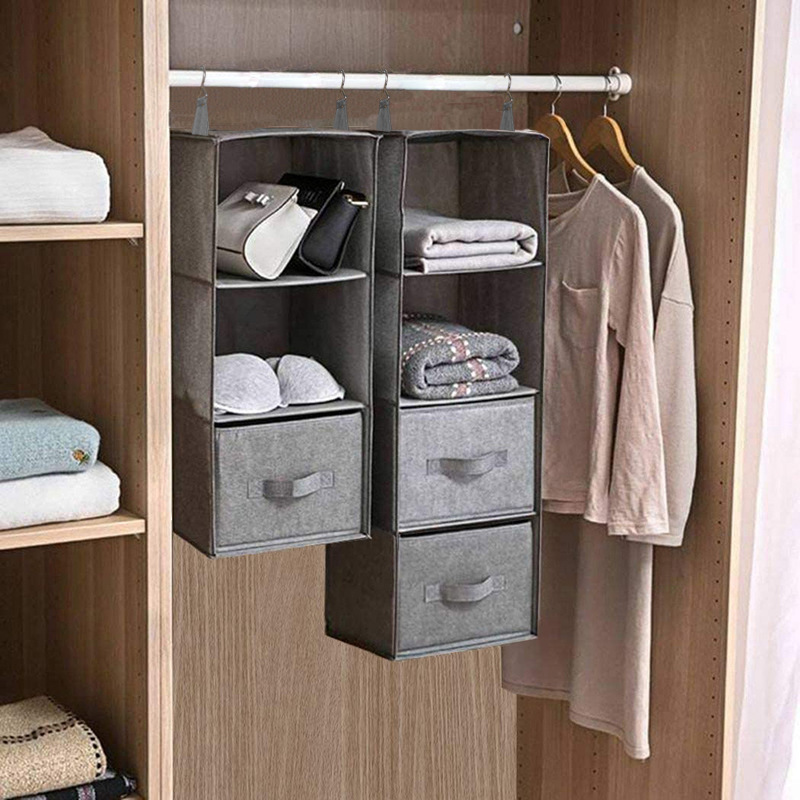 Hanging Closet Organizer and Storage Shelves Wardrobe Clothes Organizer for Closet