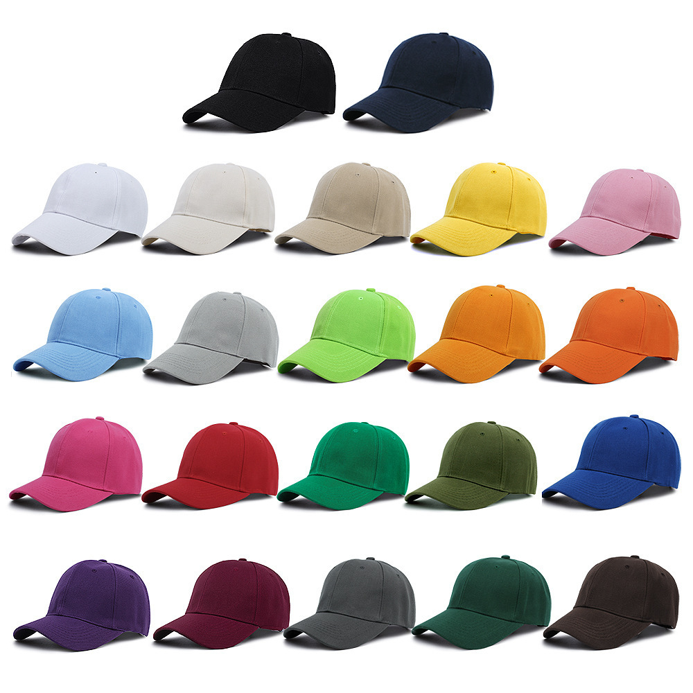 Custom Design Logo 3D Embroidery Hat 25 Color Blank Gorras Plain Sport Plain Hat