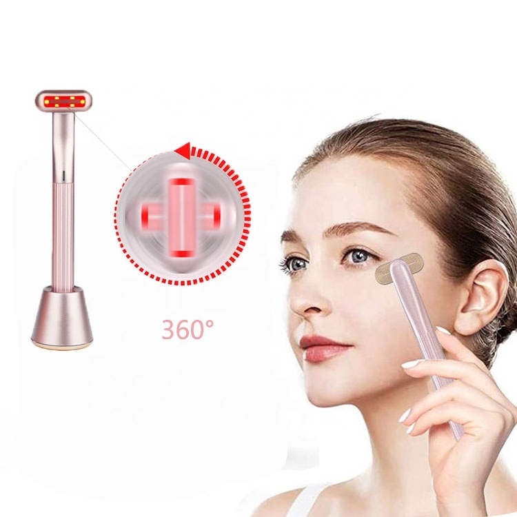 Rechargeable Beauty Device Eye Beauty Pen Hot Compress Eye Massager Red ...