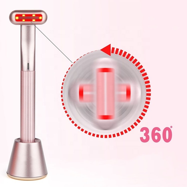 Rechargeable Beauty Device Eye Beauty Pen Hot Compress Eye Massager Red Light Therapy Eye Wand