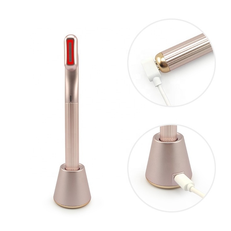 Rechargeable Beauty Device Eye Beauty Pen Hot Compress Eye Massager Red Light Therapy Eye Wand