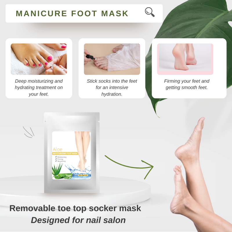 private label customize natural finger feet Moisturizing Manicure foot mask glove