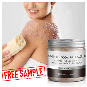 Wholesale Private Label Body Scrub Salt Organic Vegan Bamboo Charcoal Facial Scrub Body Scrub