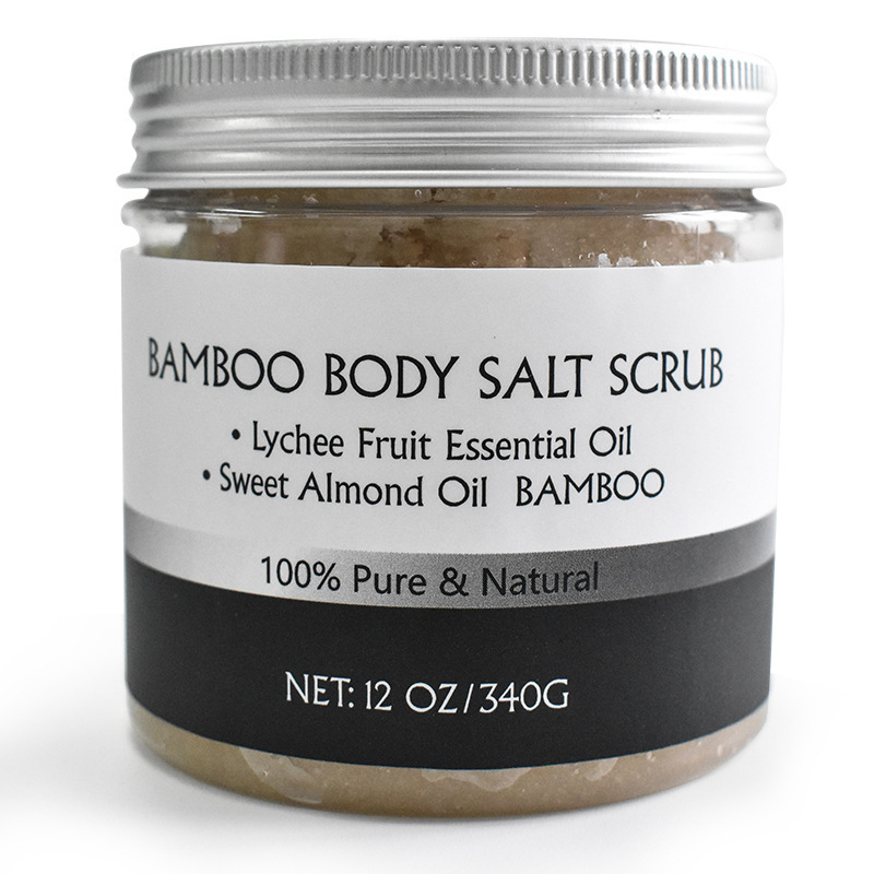 Wholesale Private Label Body Scrub Salt Organic Vegan Bamboo Charcoal Facial Scrub Body Scrub