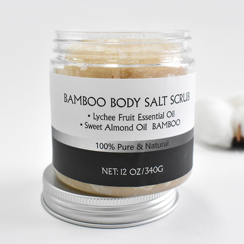 Wholesale Private Label Body Scrub Salt Organic Vegan Bamboo Charcoal Facial Scrub Body Scrub