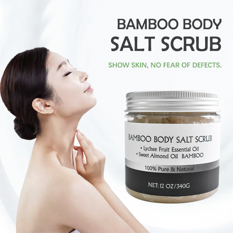 Wholesale Private Label Body Scrub Salt Organic Vegan Bamboo Charcoal Facial Scrub Body Scrub