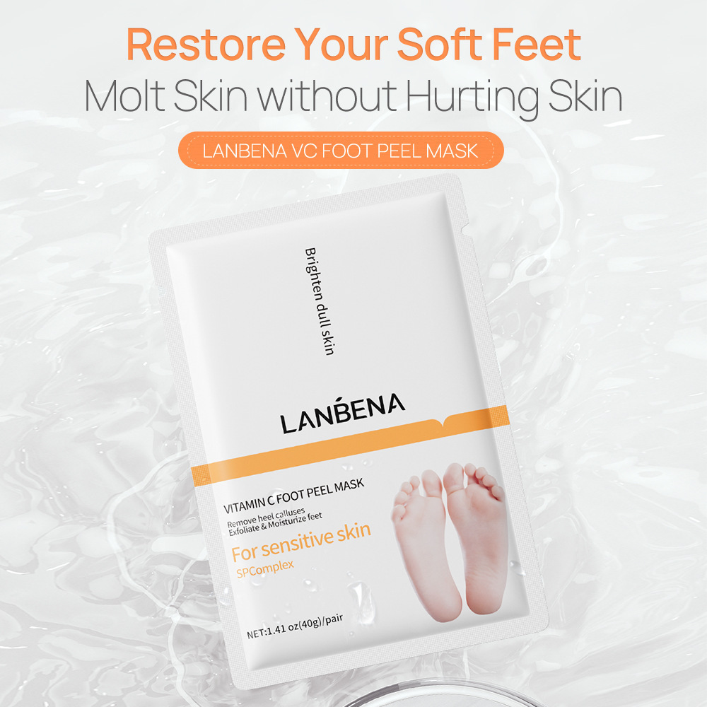 LANBENA Foot Skin Treatment Organic Nourishing Exfoliate Peel Vitamin C Foot Mask For Women Beauty Products Liquid Foot Care