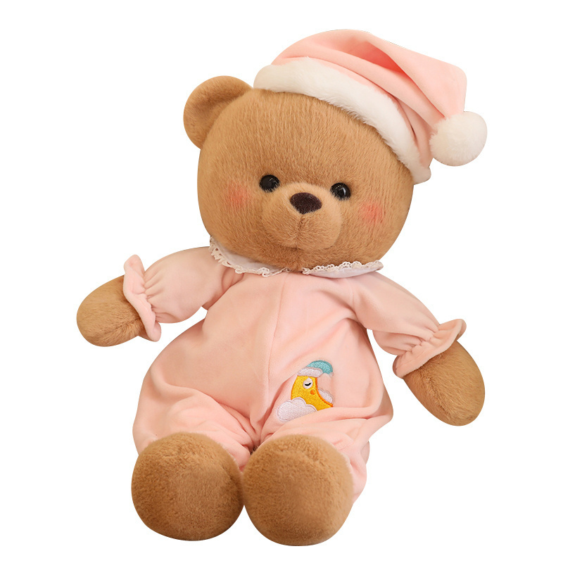 Teddy bear action figure custom plush toy comfort plush bear soft cute little good night teddy bear