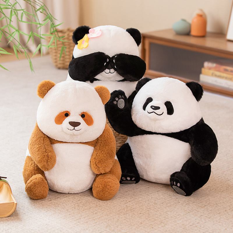 New Panda Stuffed Pluche Kawaii Stuffed Animal Toys Cute Panda Plush Toys Huahua Menglanqizai Cute Adorable Kids' Toys