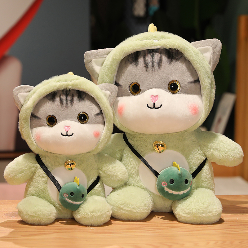 Wholesale Creative Cute Hat Transform Cat Doll Plush Toy Backpack Kitten Children's Soothing Companion Doll In Stock