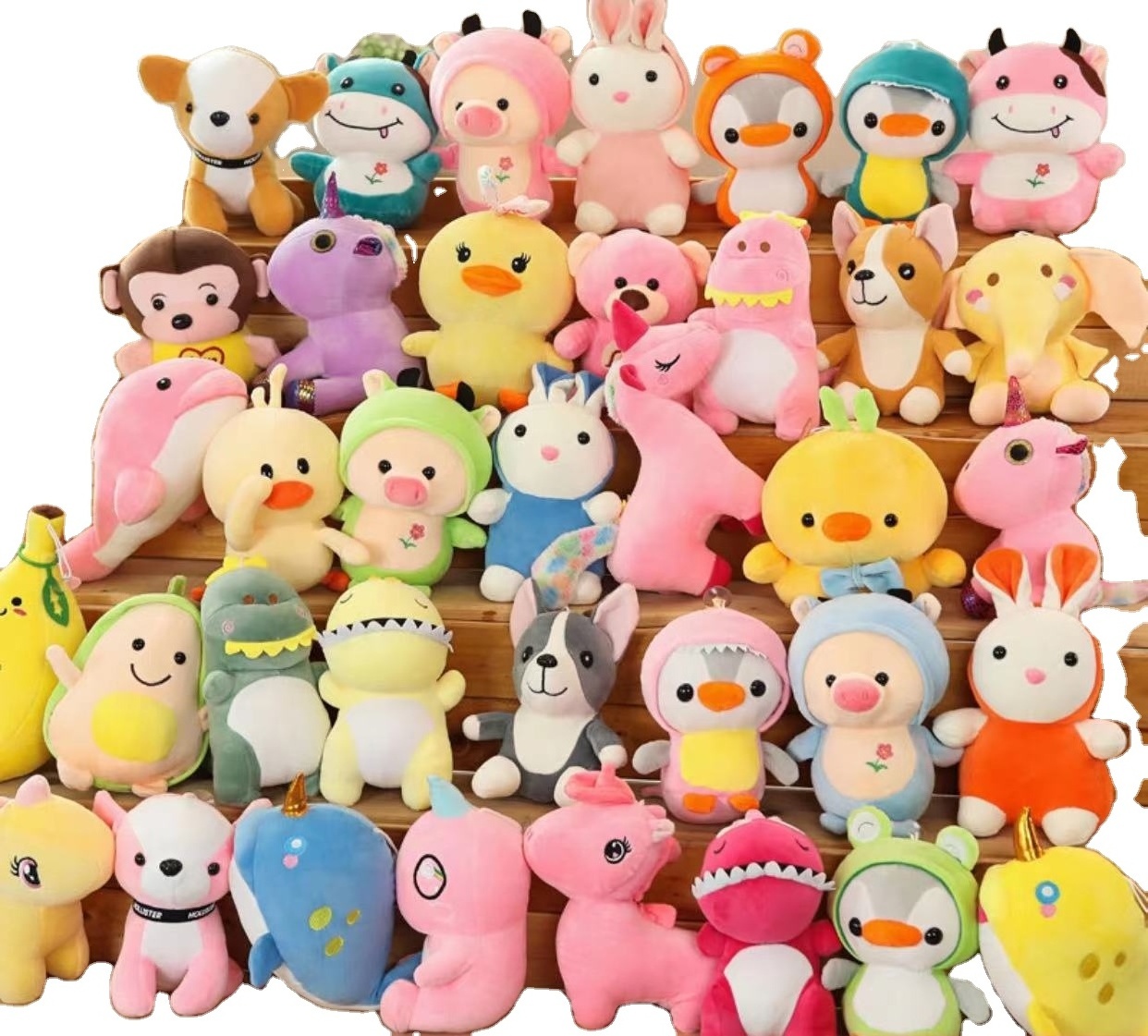 Wholesale Cheap Promotion Claw Machine Doll 7-25cm Mix Plush Toys Soft Stuffed Doll High Quality Stuffed Plush Toys