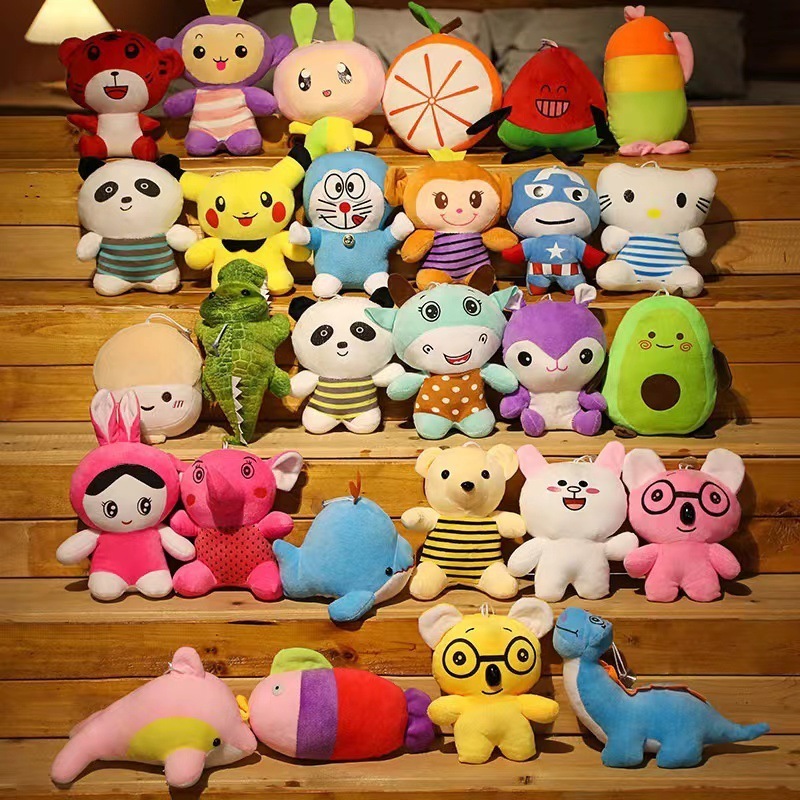 Wholesale Cheap Promotion Claw Machine Doll 7-25cm Mix Plush Toys Soft Stuffed Doll High Quality Stuffed Plush Toys