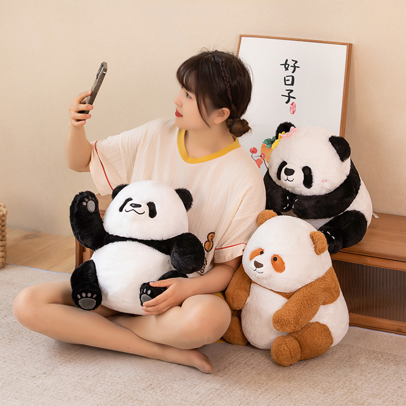 New Panda Stuffed Pluche Kawaii Stuffed Animal Toys Cute Panda Plush Toys Huahua Menglanqizai Cute Adorable Kids' Toys