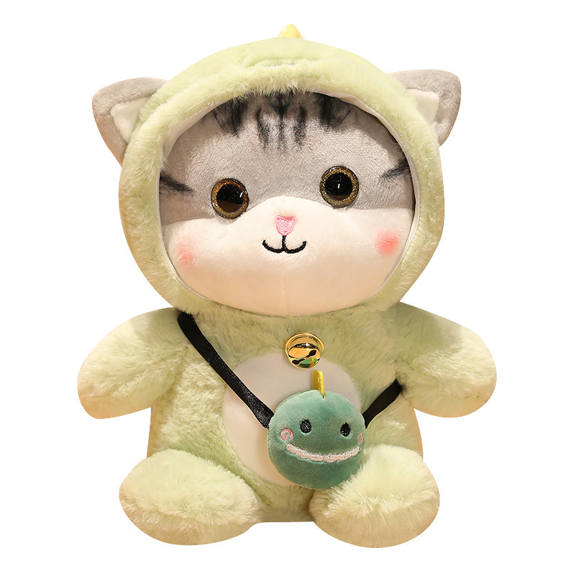 Wholesale Creative Cute Hat Transform Cat Doll Plush Toy Backpack Kitten Children's Soothing Companion Doll In Stock