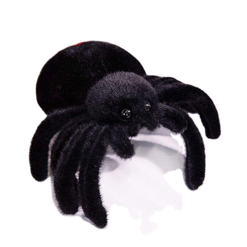 Oem Anime Spider Plush Doll Simulation Lifelike Black Spider Stuffed Animal Toy Plushy Peluches Halloween Decoration Dolls