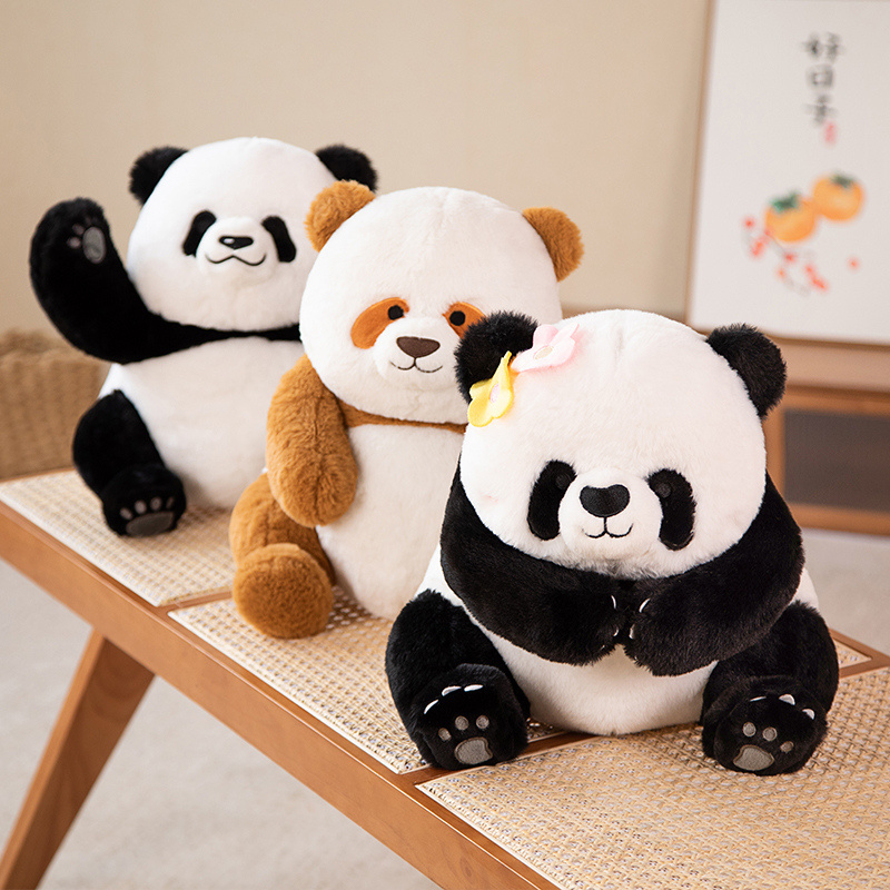 New Panda Stuffed Pluche Kawaii Stuffed Animal Toys Cute Panda Plush Toys Huahua Menglanqizai Cute Adorable Kids' Toys