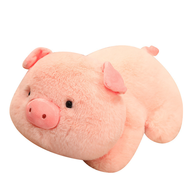 2024 Custom cute things pink pig dolls stuffed animals toys plush sleeping pillows soft pig promotional gifts