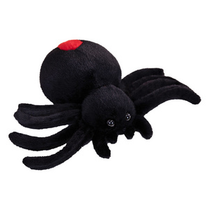 OEM anime spider Plush doll simulation lifelike black spider stuffed animal toy plushy peluches halloween decoration dolls