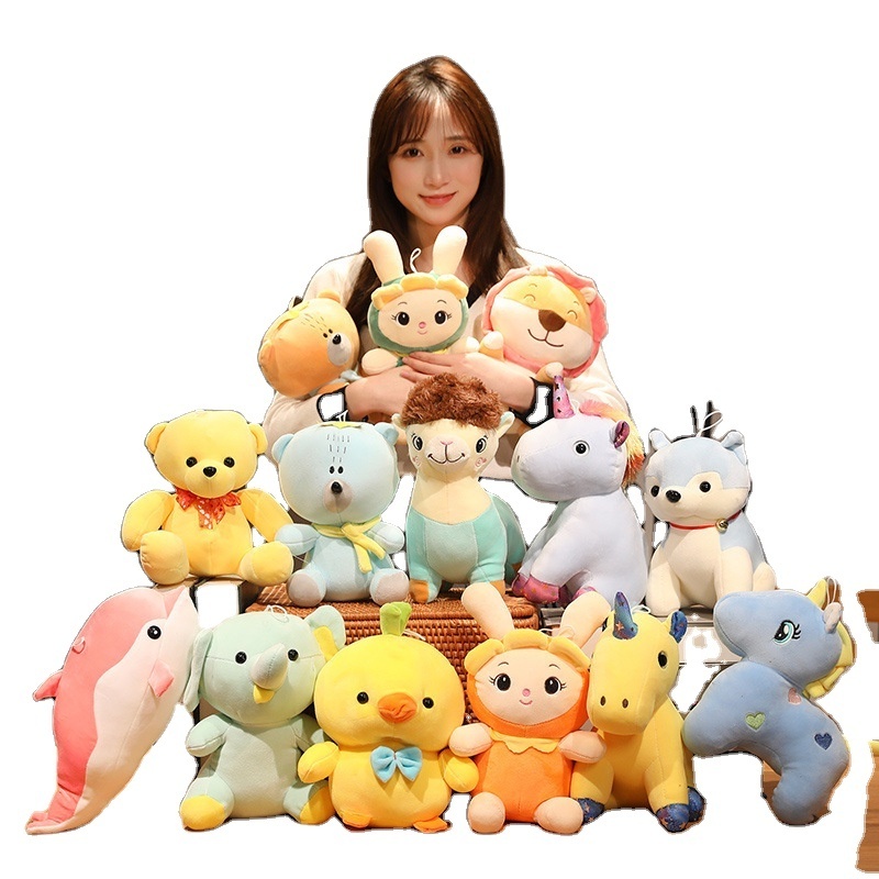 Wholesale Cheap Promotion Claw Machine Doll 7-25cm Mix Plush Toys Soft Stuffed Doll High Quality Stuffed Plush Toys