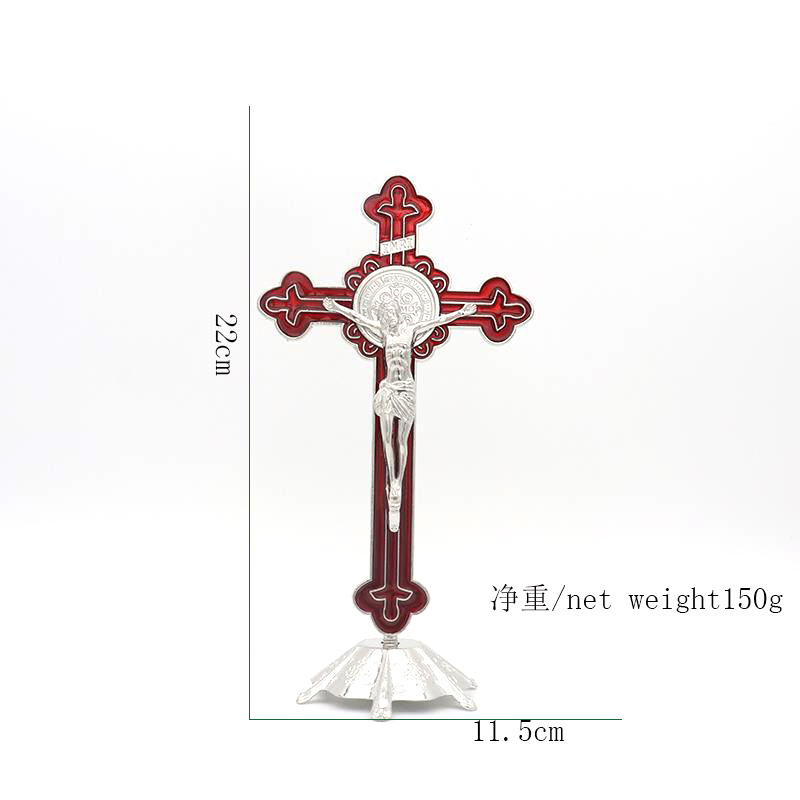 Metal Enamel Souvenirs Decoration Gold Crossjesus Christ Crucifix Religious Catholic Manufacture Customized Souvenir Gift Cross