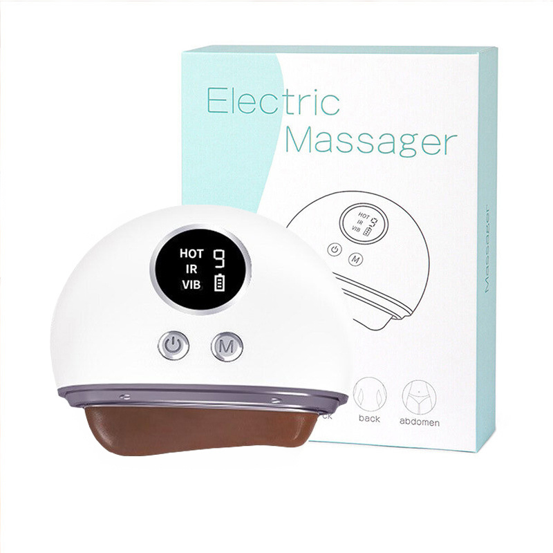 Rechargeable Face Lifting Scraping Device Led Light Therapy Body Guasha Tool  Electric Vibrating Bian Stone Gua Sha Massager