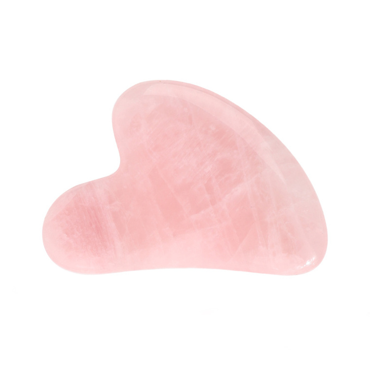 Custom facial scraping massage jade stone rose quartz gua sha tool