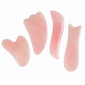 pink crystal fish rose quartz jade scraper roller plates guasha massager