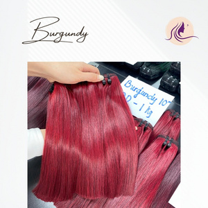 Smooth High Quality Factory Silky  Wine Red Bone Straight Hair Virgin Human Hair, Bone Straight Human Hair Extensions, Human Hai