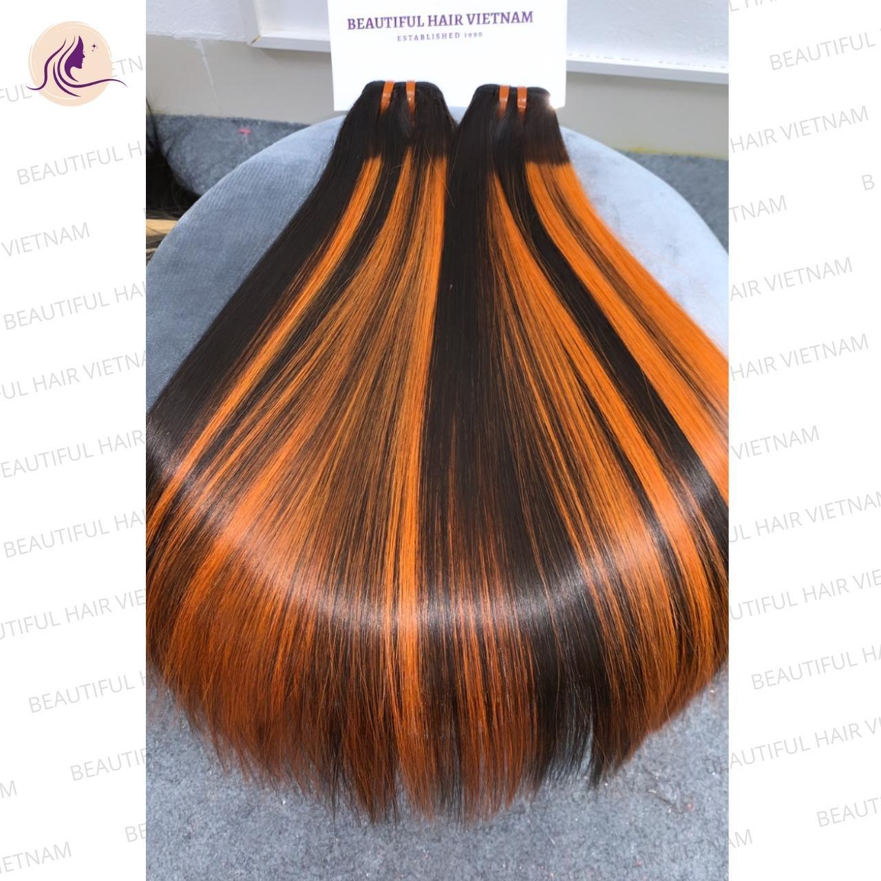 Wholesale Price Bonestraight No-Shedding High Quality Human Hair Extensions, Human Hair Extensions, Piano Color Hair For Women