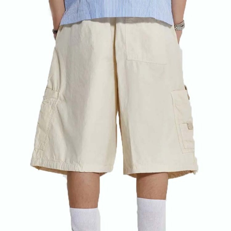 Custom Men's Cotton Shorts Streetwear Loose Fit Men's Drawstring Pockets Oversized Cargo Parachute Shorts