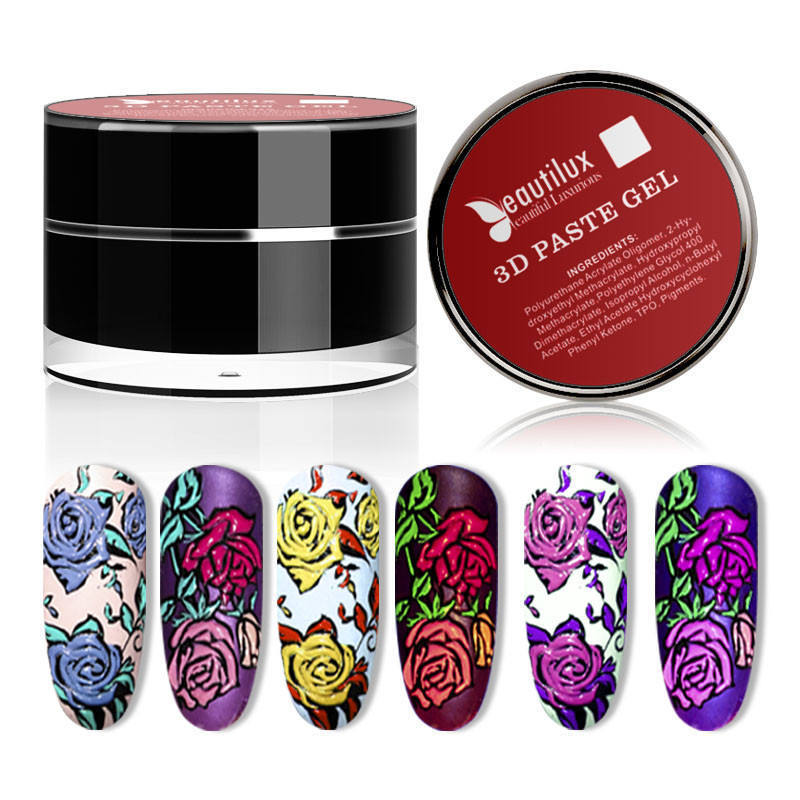 Beautilux Bulk Package Tight Dense One Layer UV LED Salon Nails Soak Off High Quality Gel Polish Nail Art Painting Gel