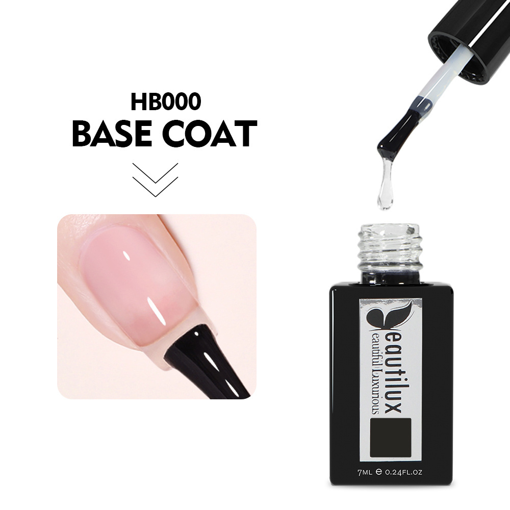 Beautilux  Hema Free Manicure Nail Art Painting uv Gel Soak Off 7ml Base & Top Coat Gel Polish