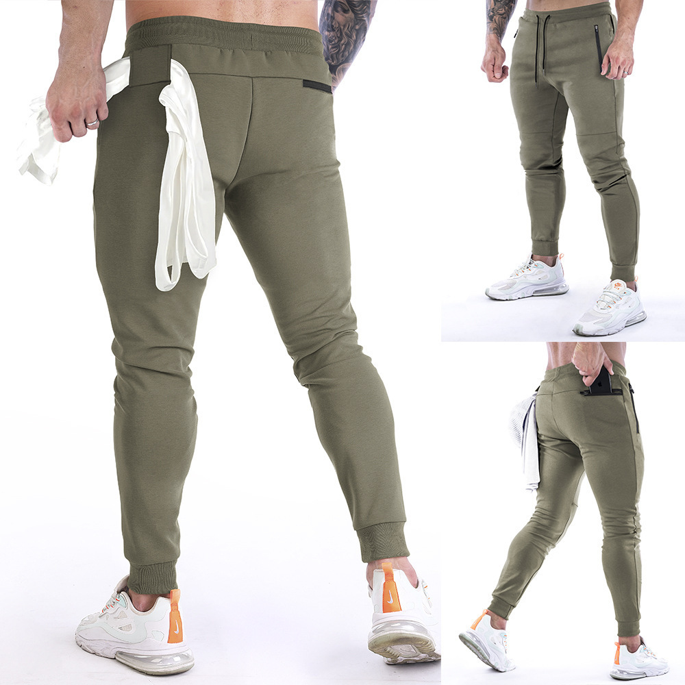 Wholesale Track Pants Sweatpants Male Mens Gym Joggers Pants With Towel Hanging