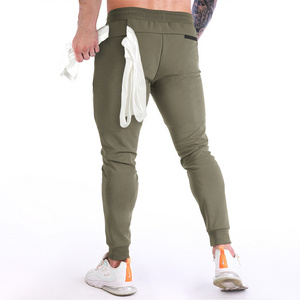 Wholesale Track Pants Sweatpants Male Mens Gym Joggers Pants With Towel Hanging