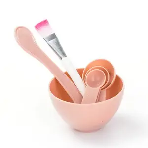 DIY Pink Blue Hydro Jelly Cosmetic Facial Mixing Bowl Set With Spoon And Spatula Plastic Mixing Bowls Beauty Cosmetics Tools